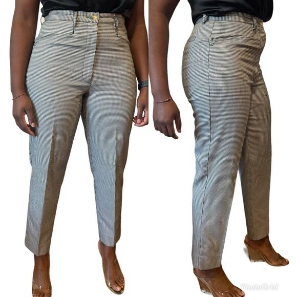 Tommy Hilfiger Houndstooth Plaid Check Trousers Slacks - Picture 1 of 14